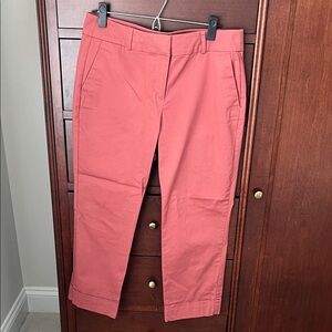 Ann Taylor Factory Coral Cropped Straight-Leg Pants
